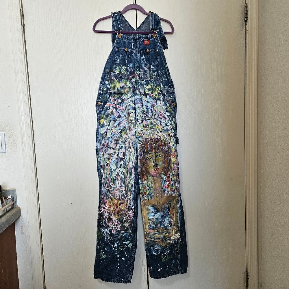 Dickies Handpainted Overall Workwear Vintage 1980's Made In USA